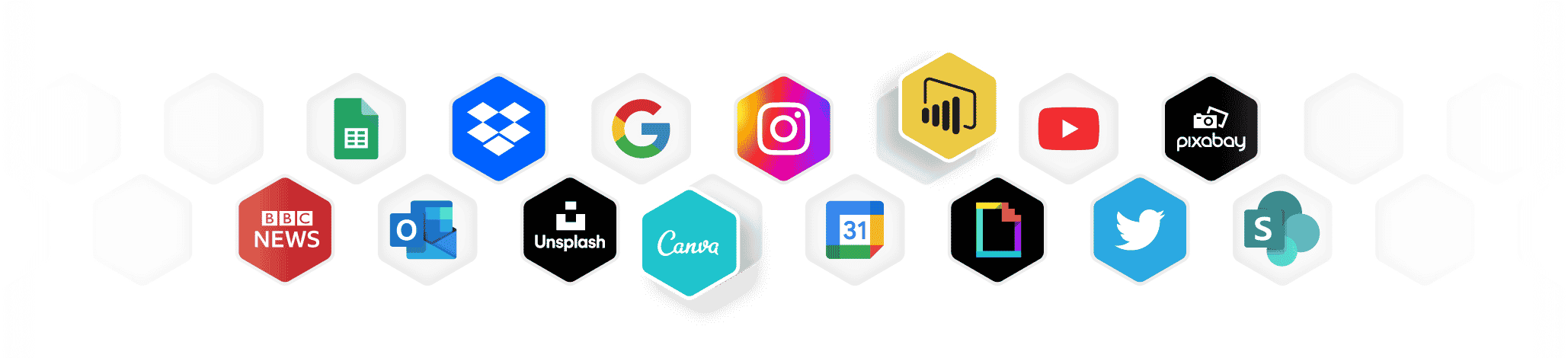 TrouDigital integrations including Google, Canva, Microsoft, Slack, and more